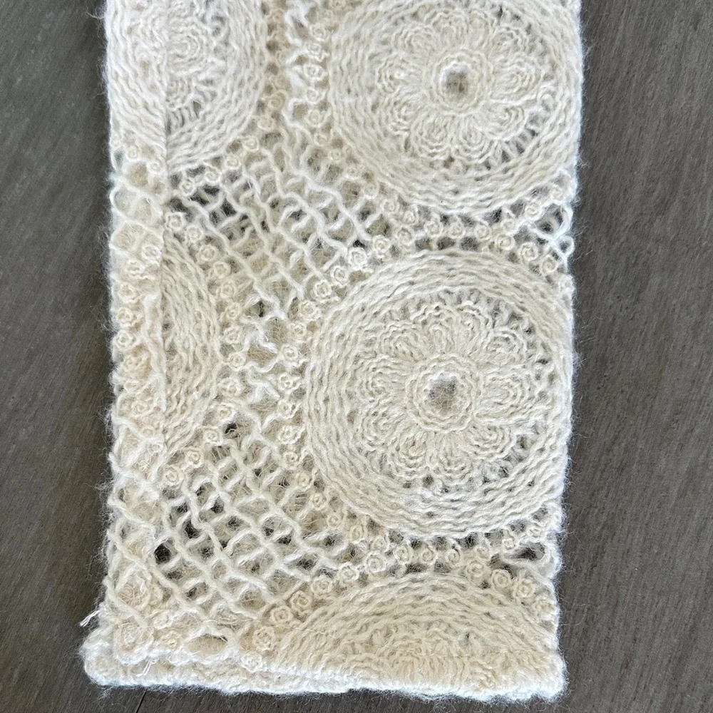 Zara Cream Lace Puff Sleeve Blouse